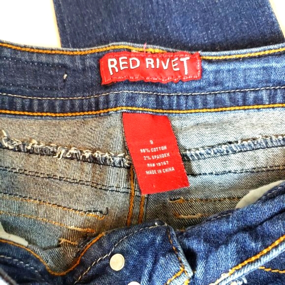 Red Rivet Jeans - Picture 3 of 3